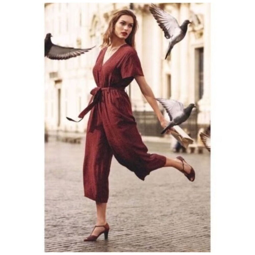 Rails Jet Jumpsuit In Rust Spotted Pattern Belted… - image 4